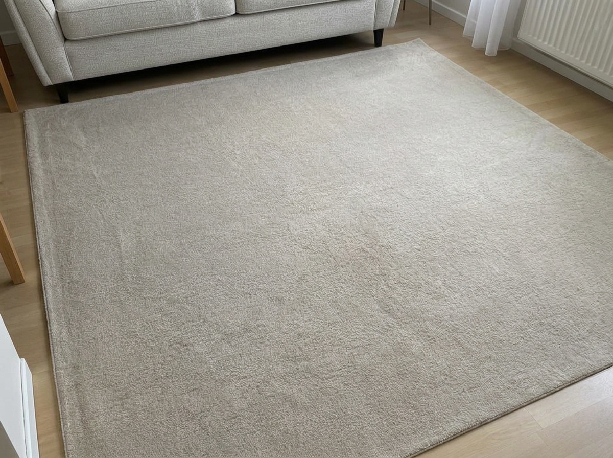 Beige-Teppich nach der Reinigung